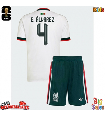 Mexico Edson Alvarez #4 Replica Away Stadium Kit for Kids World Cup 2026 Short Sleeve (+ pants)